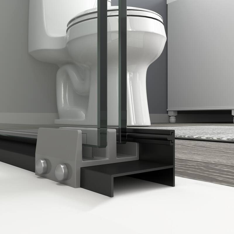 Anmytek 60x72 in Semi-frameless Double Sliding Shower Door