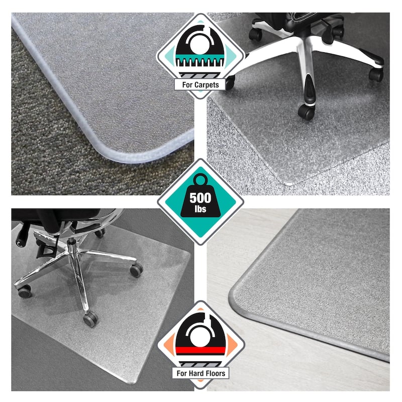 Megamat® Extra Thick Chair Mat for Hard Floors & Carpets - 46" x 60"