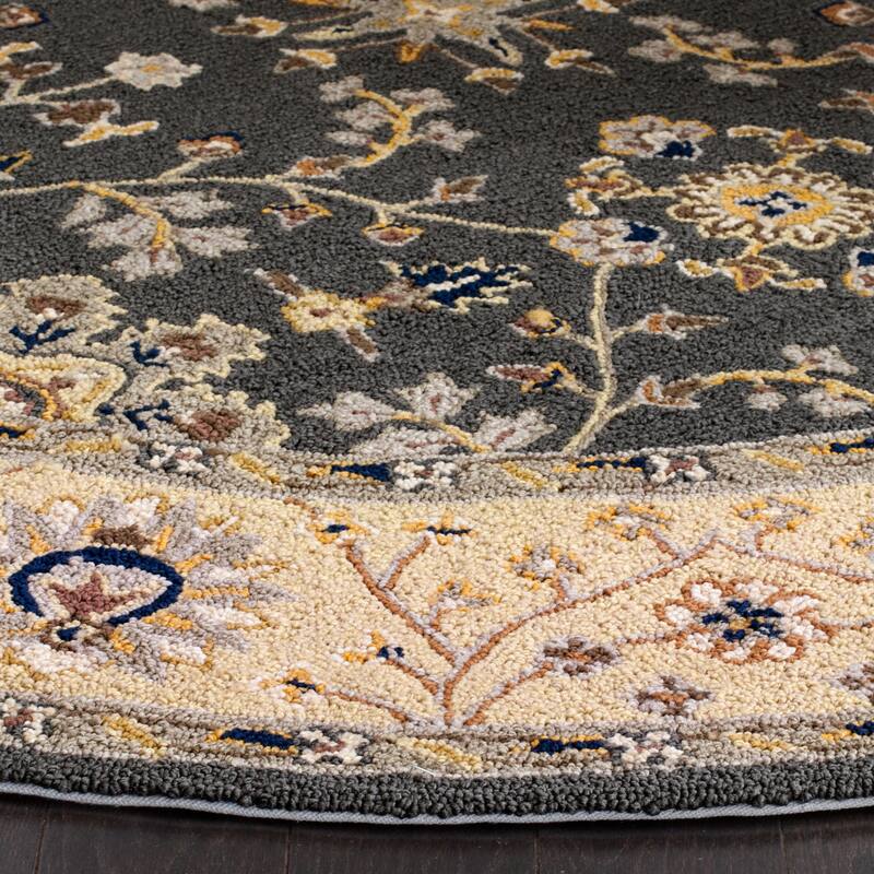 SAFAVIEH Handmade Easy Care Latonya Oriental Rug - 8' Round - Grey/Cream - Round