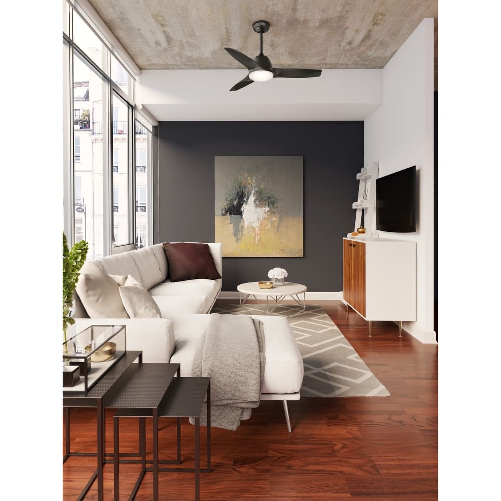 Casablanca 44" Wisp Ceiling Fan with LED Light & Handheld Remote - Modern, Contemporary