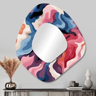 Designart - Retro Revival II - Abstract Wall Mirror Asymmetrical Shapes ...