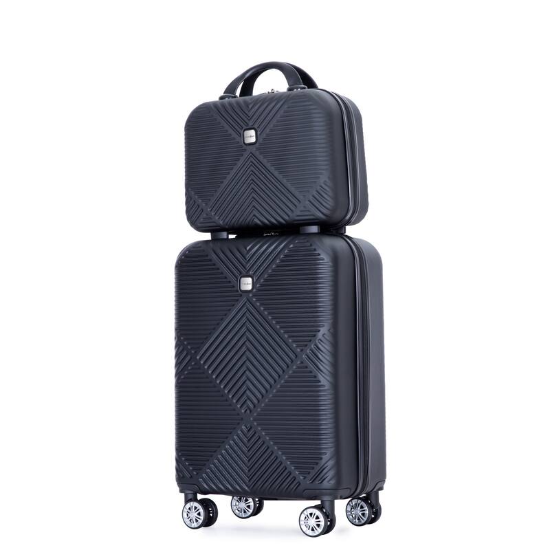 20/14" Spinner Wheels Luggage Sets 2 Piece Lightweight Suitcase Sets, Carry On Trunks Sets