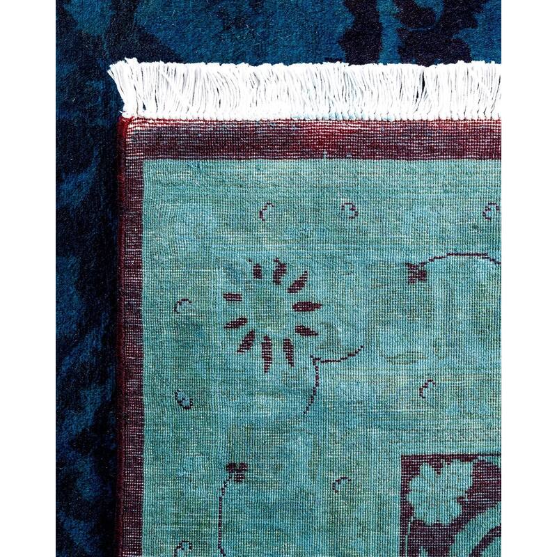 Fine Vibrance One-of-a-Kind Hand-Knotted Area Rug - Blue, 4' 2" x 6' 2" - 4' 2" x 6' 2"