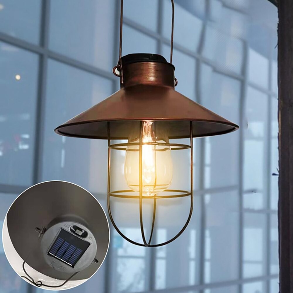 Details about   Set of 2 Outdoor Solar Lantern Light Retro Hanging Solar Lantern Lamp Warm White 