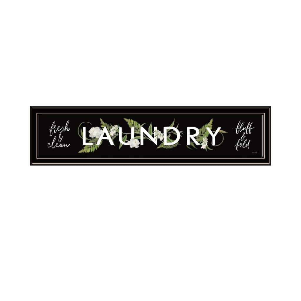 Framed Wall Art - Laundry Fresh & Clean, Black Frame