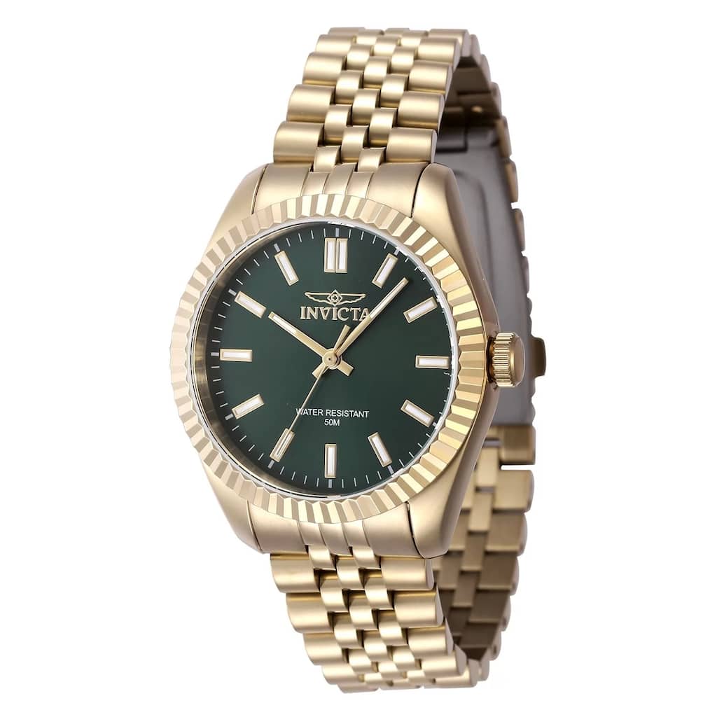 Invicta Women's 47505 Specialty Quartz 3 Hand Green Dial Watch