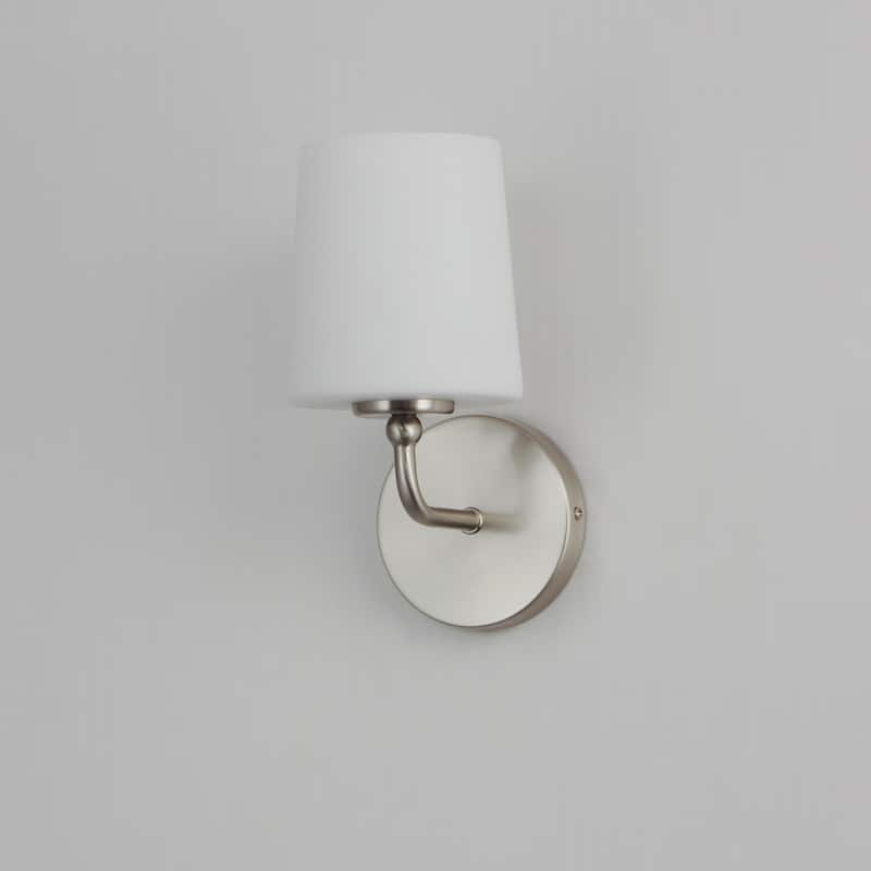 Maxim 12091SW Bristol 10" Tall Bathroom Sconce with Frosted Glass