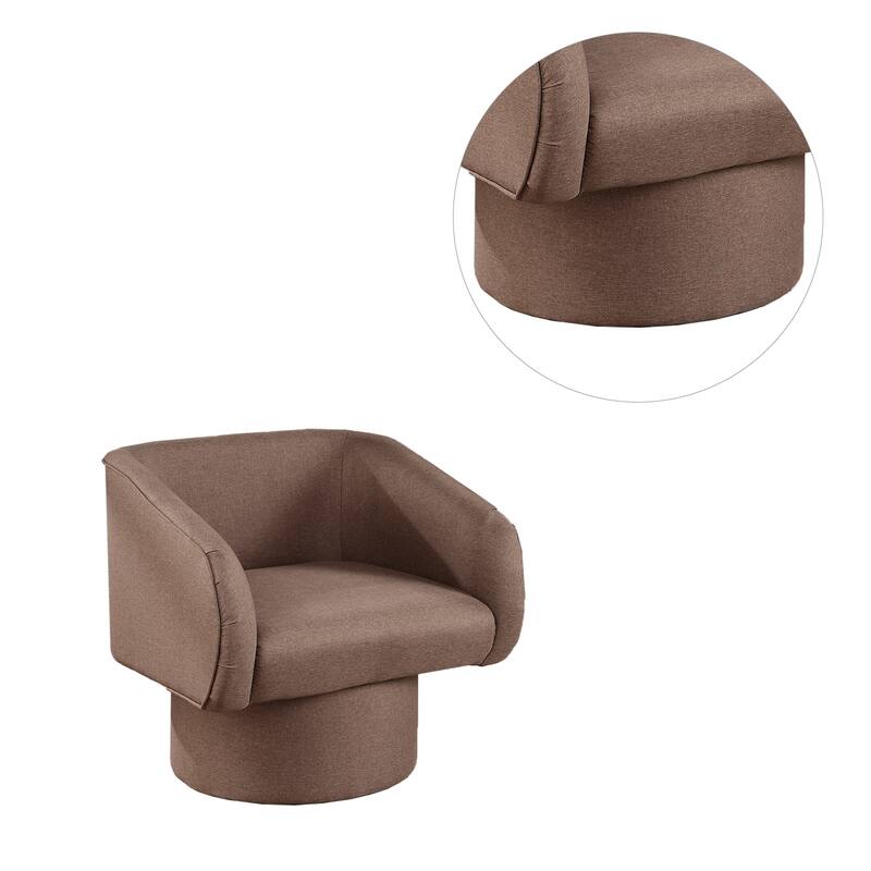 Swivel Accent Chair with Round Base