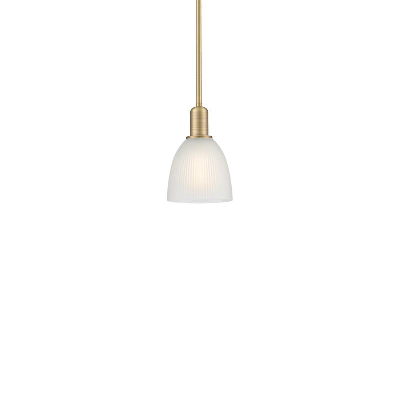 Innovations Lighting 716-1S-10-6 Castile Pendant Castile 6" Wide Mini - Brushed Brass / White
