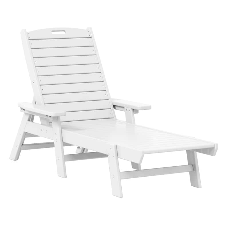 Laguna Hdpe All Weather Outdoor Patio Pool Reclining Chaise Lounge (Set Of 2)