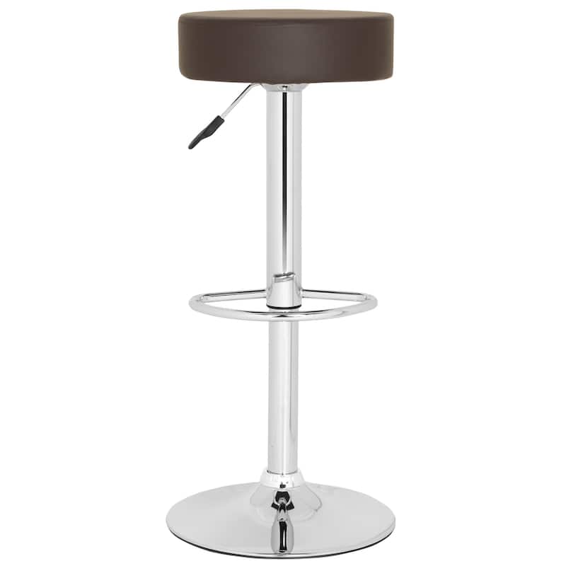 SAFAVIEH Cherryl 25.6-31.5-inch Jute White Adjustable Swivel Bar Stool - 15.2" x 15.2" x 25.6" - 15Wx15Dx32H
