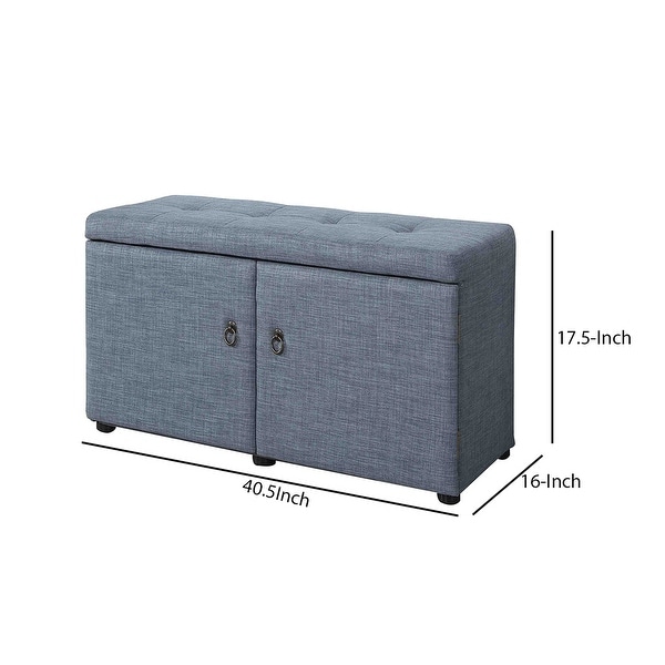 Upholstered shoe sales storage bench