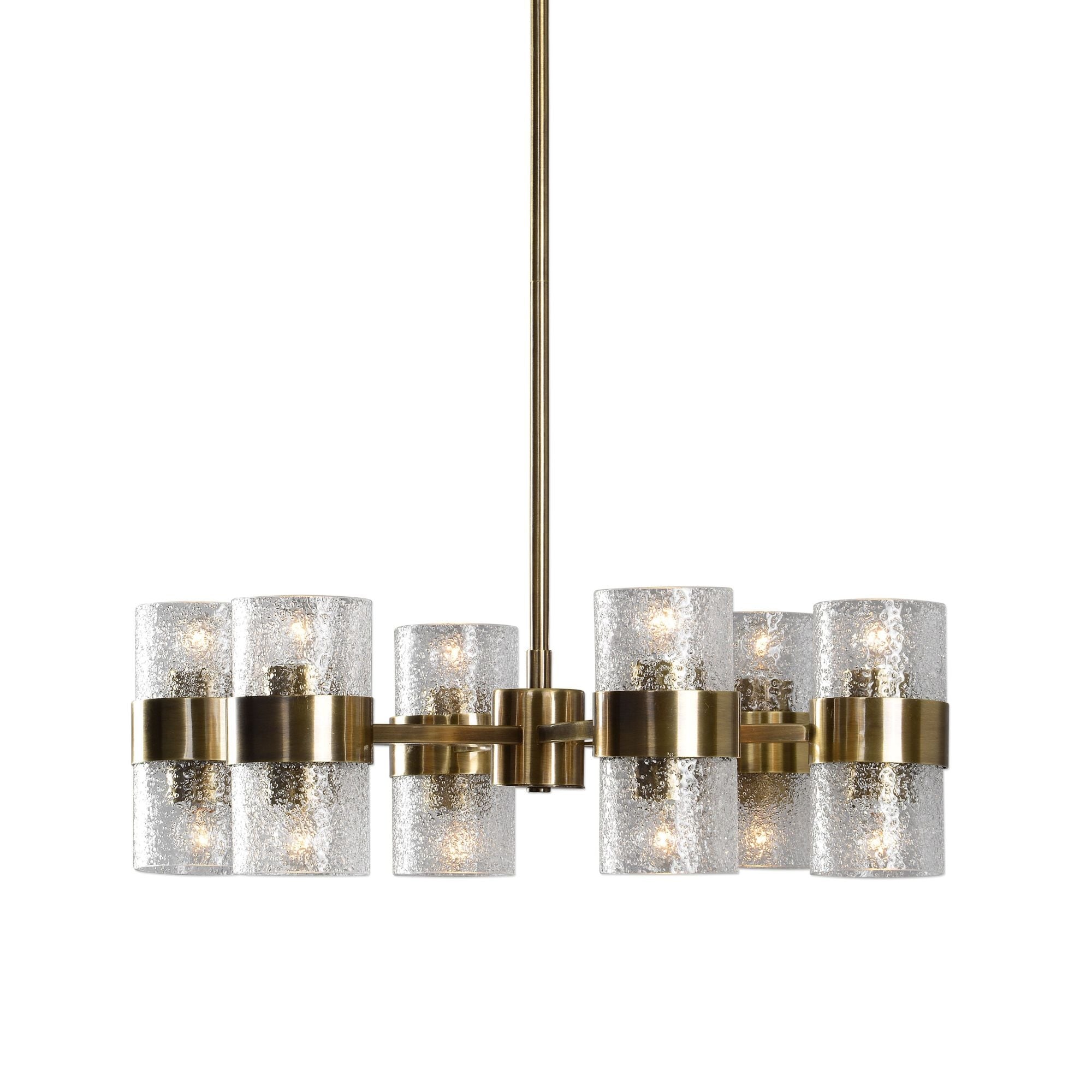 Uttermost Marinot 12 Light 26" Wide Single Tier Chandelier with - Antique Brass