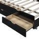 preview thumbnail 17 of 25, Full Size Wooden LED Platform Bed with Trundle & Storage Headboard with Drawers, White