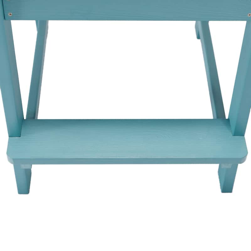 LUE BONA Plastic Tall Adirondack Chairs Patio Bar Stool,Bar Height Arm Dining Chairs for Deck, Balcony