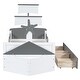 preview thumbnail 8 of 26, Twin Size Boat-Shaped Platform Bed Frame with 2 Drawers & Storage Box