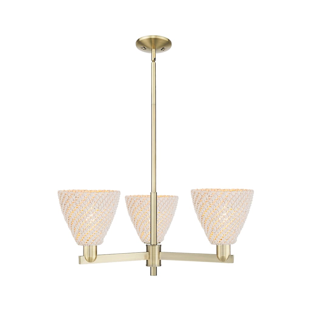 Innovations Lighting Downtown Urban - Natural Ballston Dome - 3 Light 18" Chandelier