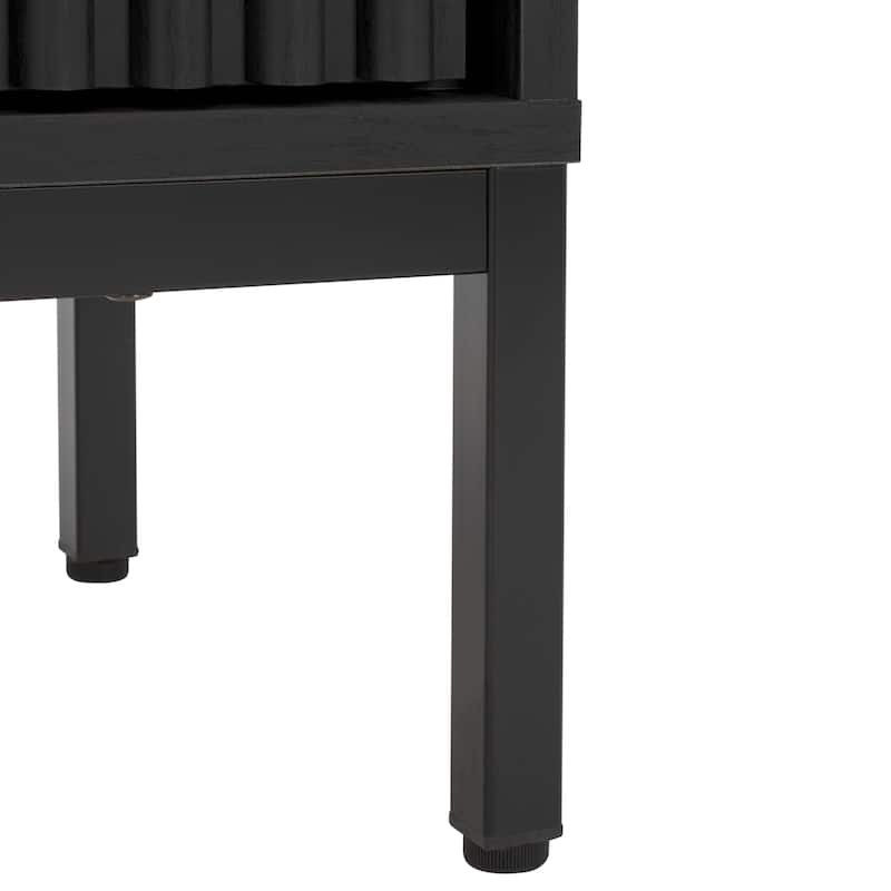 SAFAVIEH Lylia 4-Door Entertainment Media Stand (Fits up to 65" Flatscreen TV) - 60.8 in. x 17.7 in. x 24.6 in.