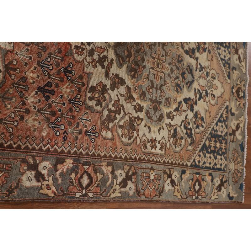 Bakhtiari Persian Vintage Rug Handmade Wool Carpet - 5'3"x 9'11"