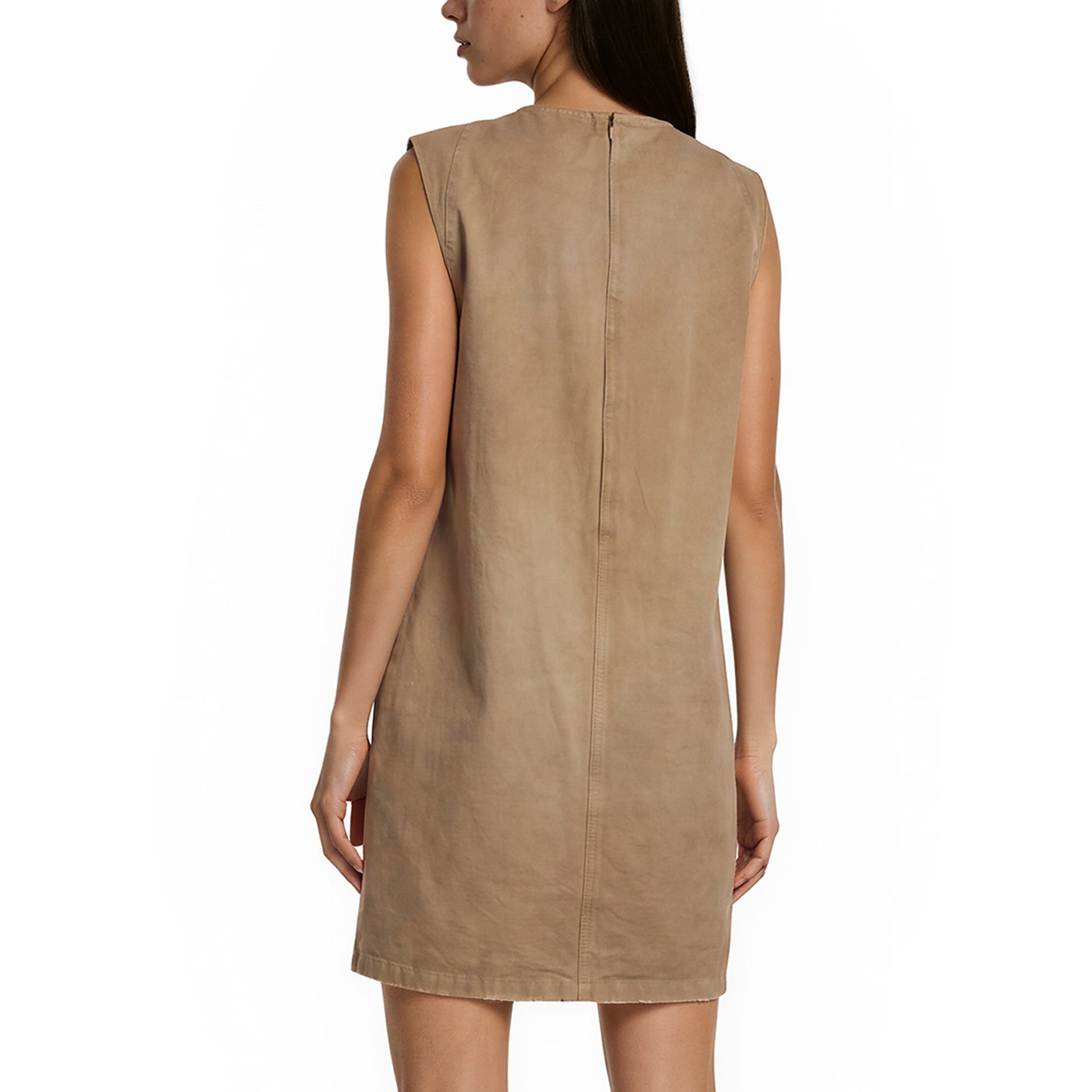 prada beige dress Sleeveless Canvas Mini Prada taupe