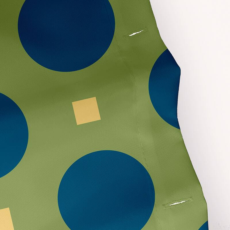 Polka-dot and Geometric Pattern Shower Curtain