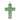 Glass Hanging Cross - 4.0"L x 1.0"W x 5.8"H