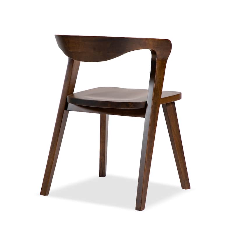 Furniture of America Abigail III Mid-Century Modern 5-Piece Rich Walnut Solid Wood Dining Set