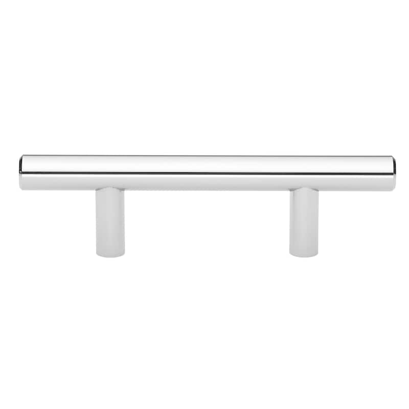 GlideRite 5-inch Solid Polished Chrome Handles 2.5 inch CC Cabinet Bar Pulls (Pack of 10 or 25) - Polished Chrome - 5"