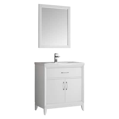 Fresca Cambridge 30" Free Standing Vanity Set with Wood Cabinet,