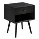 preview thumbnail 33 of 54, Middlebrook Mid-Century Solid Wood 1-Drawer, 1 Shelf Nightstand