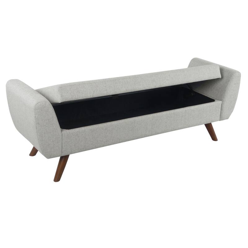 HomePop Modern Storage Bench with Wood Legs