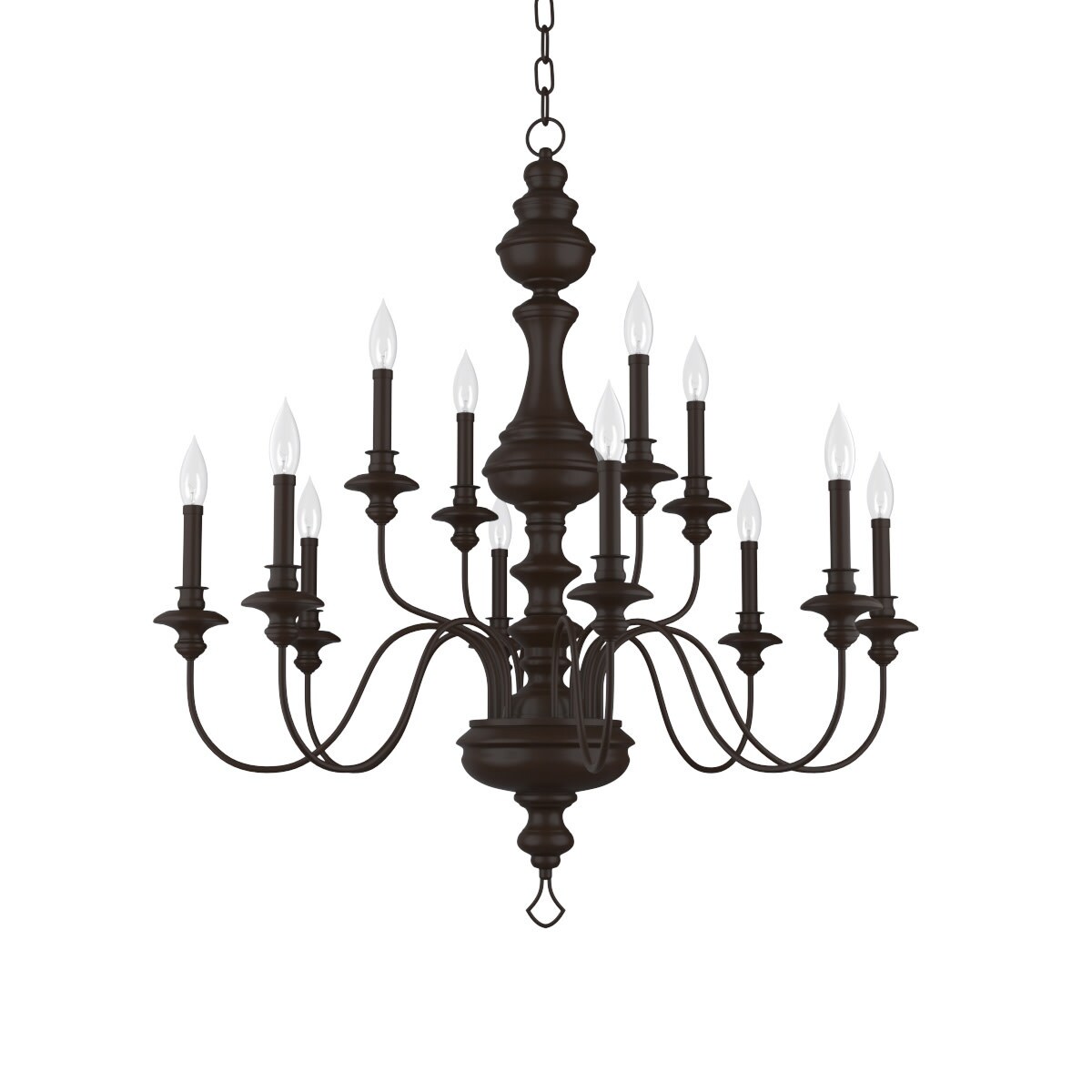 Park Harbor PHHL6312  Cardiff 37" Wide 12 Light Chandelier - Chandeliers For Bedrooms by Overstock.com