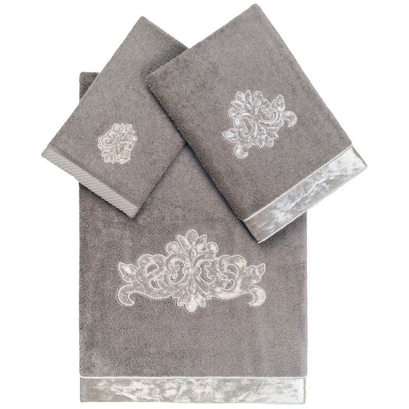 Authentic Hotel and Spa Turkish Cotton May 3 PC Towel Set - Charcoal