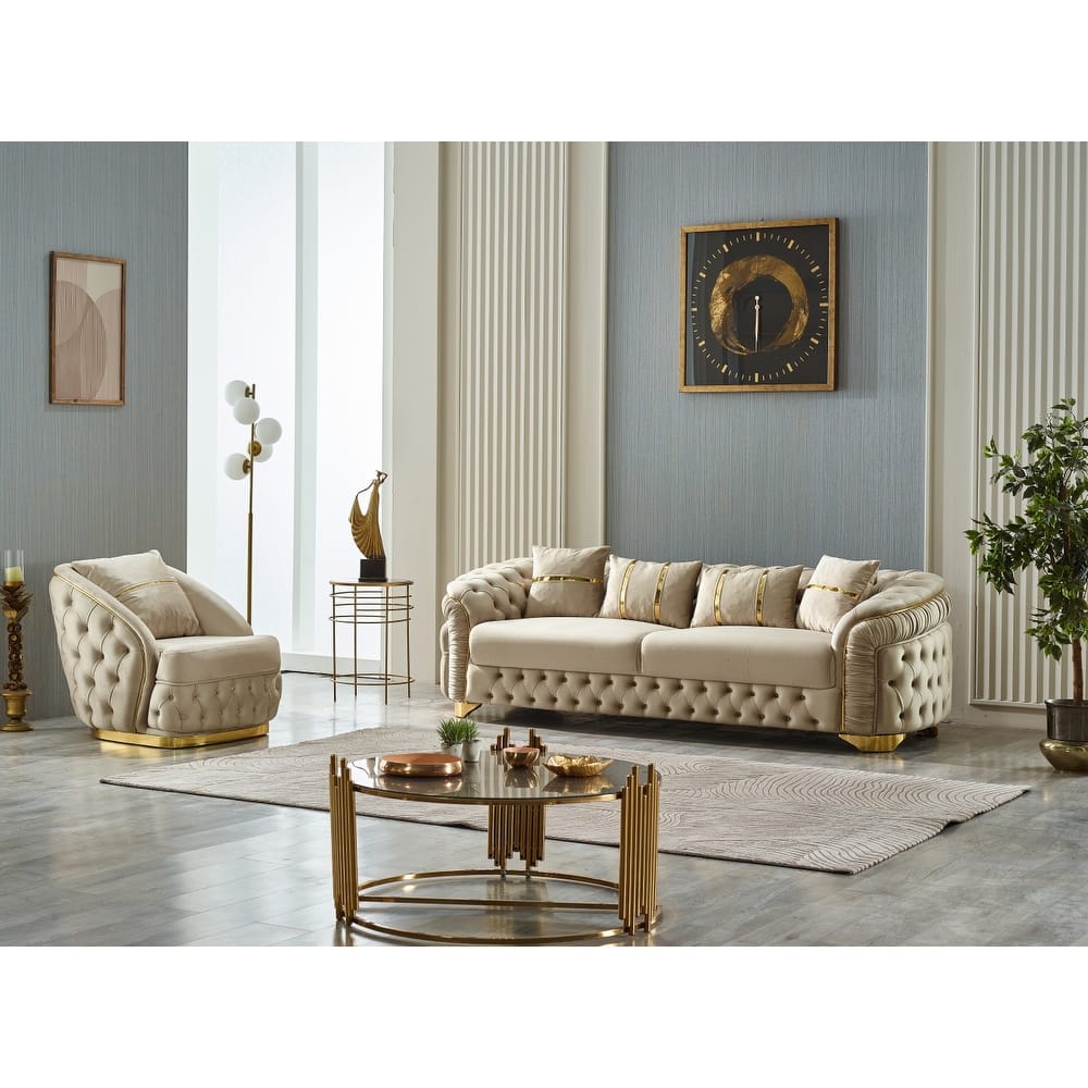 Zelma 2 Pieces Living Room Sets 1 Sofa 1 Chair