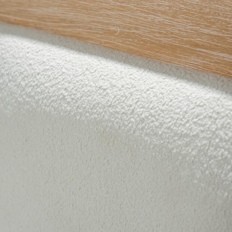 Furniture of America Elowyn Modern Natural Solid Wood Upholstered Channel Panel Bed