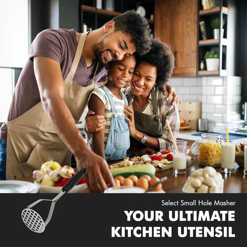 Chef Craft Stainless Steel Small Hole Hand Potato Masher