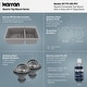 preview thumbnail 48 of 81, Karran Drop-In Quartz 33 in. 1-Hole 60/40 Double Bowl Kitchen Sink Kit