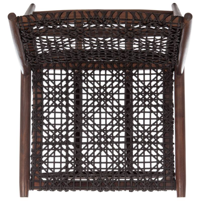 SAFAVIEH Bandelier Open Leather Weave Squared Accent Chair. - 26" W x 32" D x 31" H
