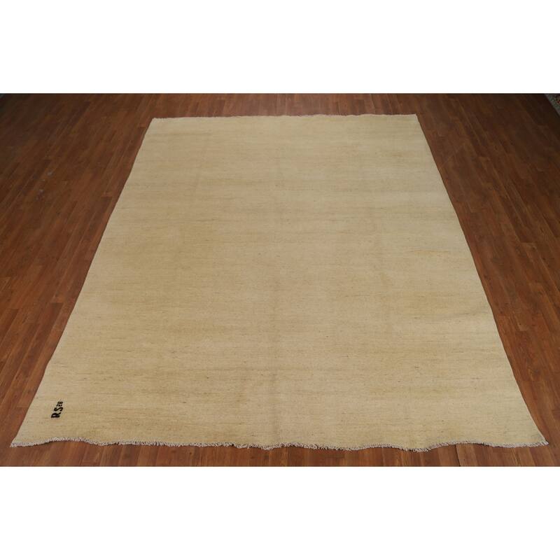 Contemporary Gabbeh Area Rug Hand-Knotted Wool Carpet - 7'11"x 9'8"