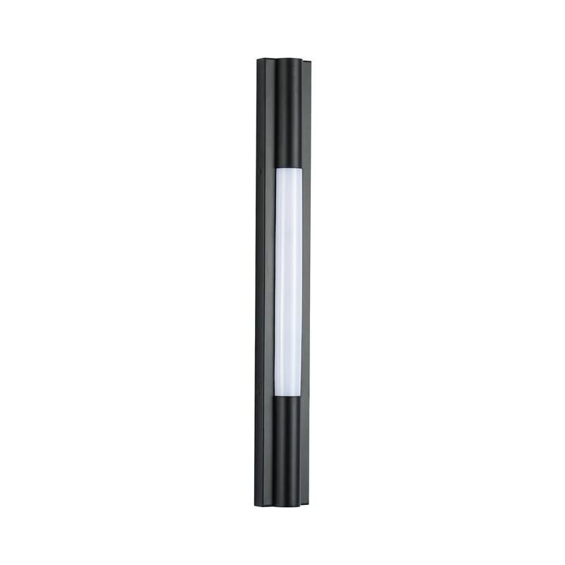 24" Modern Black/Gold LED Wall Sconce - 10W 3000K Warm Light, Linear Fixture for Bedroom & Hallway