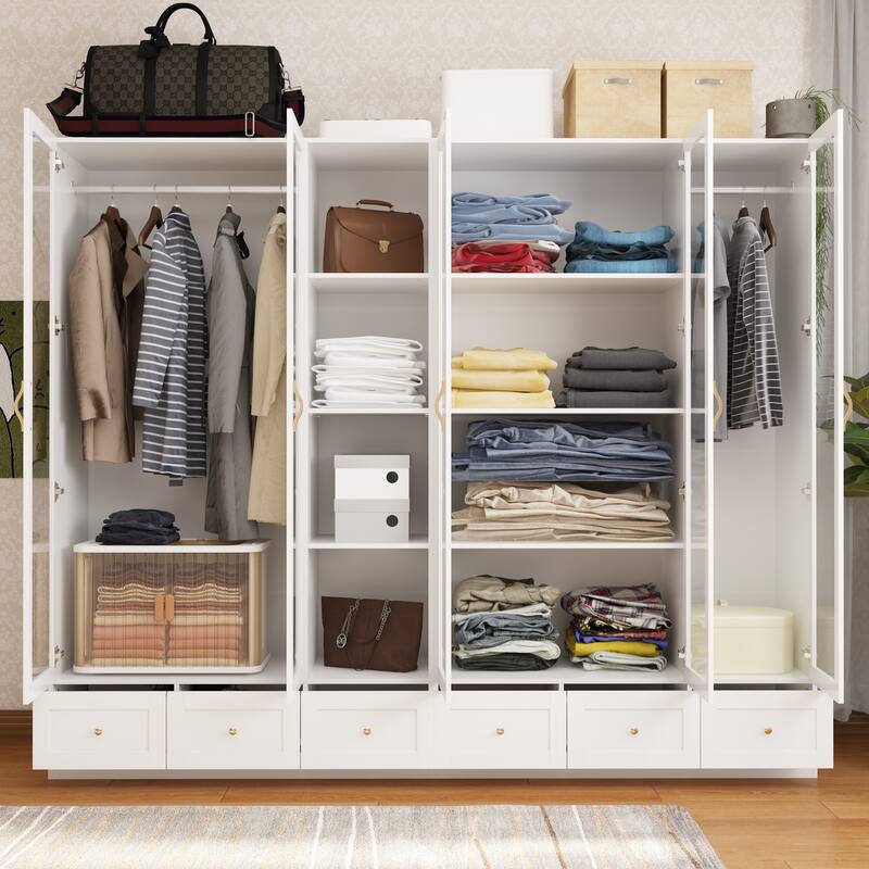 Storage Armoires Modular Wardrobe Collection Combo Cloest Cabinet