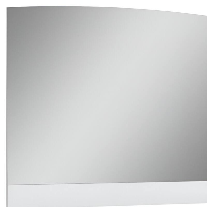 HomeRoots 45" White Wood Framed Mounted Dresser Mirror - 32' X '45' X '1.2