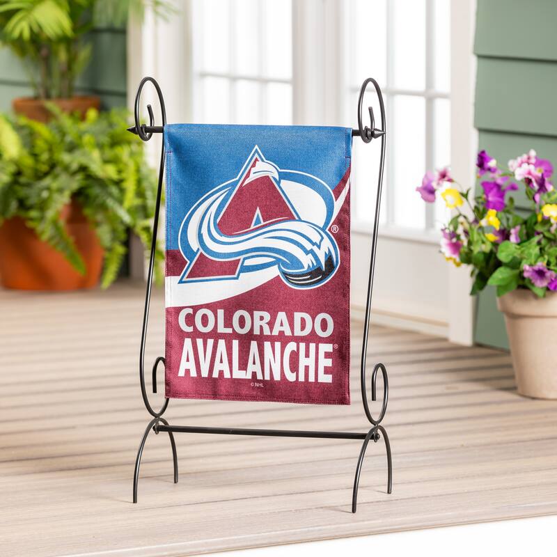 Colorado Avalanche Burlap Flag Garden Size