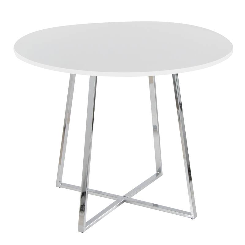 Porch & Den Pugo Canary Dining Table with Metal Trestle Base