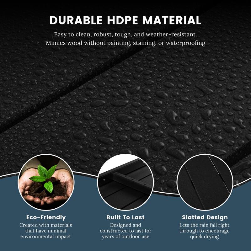 Laguna Hdpe All Weather Outdoor Patio Two Shelf Table