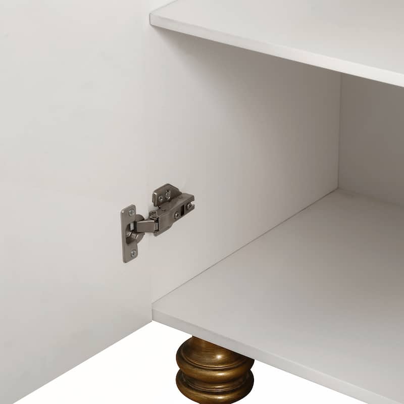 Modern Fluted Sideboard Buffet with Storage
