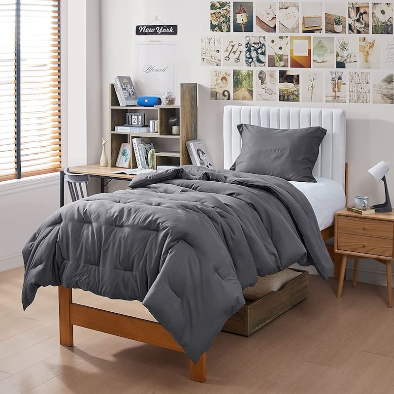 Butter - Coma Inducer® Oversized Cooling Comforter Set - Peppercorn Gray - Twin XL