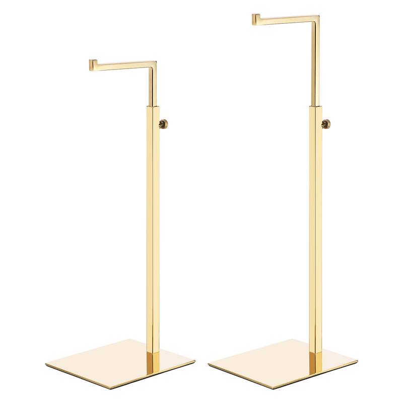 Purse Display Stand 2 Pack Adjustable Handbag Rack Tabletop Holder - Gold