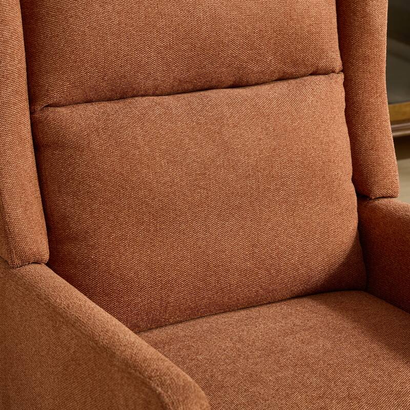 26.18" Wide Modern Accent Chair, High Back Reading Chair ,Upholstered Armchair Club Chair with Wood Legs for Living Room,Bedroom