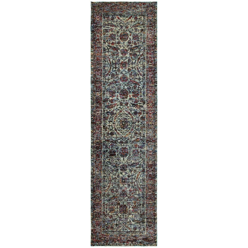 Style Haven Adalynn Bordered Floral Traditional Area Rug - 2'3" x 8' Runner - Runner/Rectangle